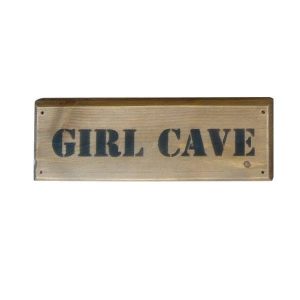 Girl Cave Stencil Shed Sign