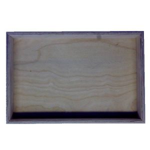 Gretton Grey Painted Birch Ply Box 80mm deep from above
