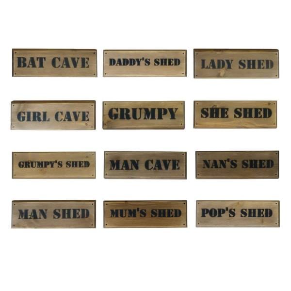Rustic Stencil Shed Sign selection