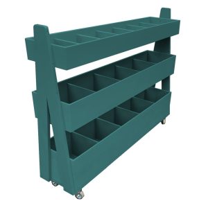 Turquoise 3-Tier Queue Divider Display Stand 1200x260x940