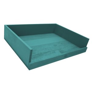 Turquoise Painted Drop Front Tray 375x290x80