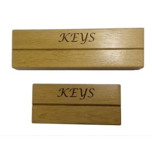 long and short oak key holder slot racks above plain