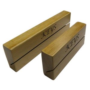 long and short oak key holder slot rack side plain