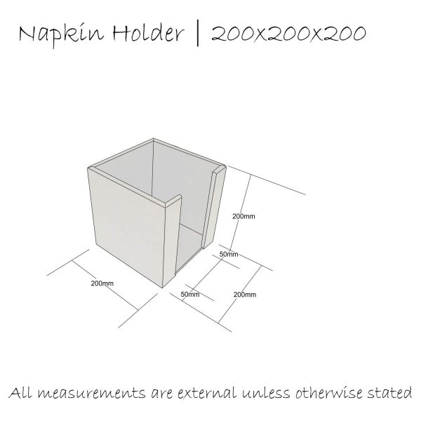 napkin holder 200x200x200 schematic napkin holder 200x200x200 schematic