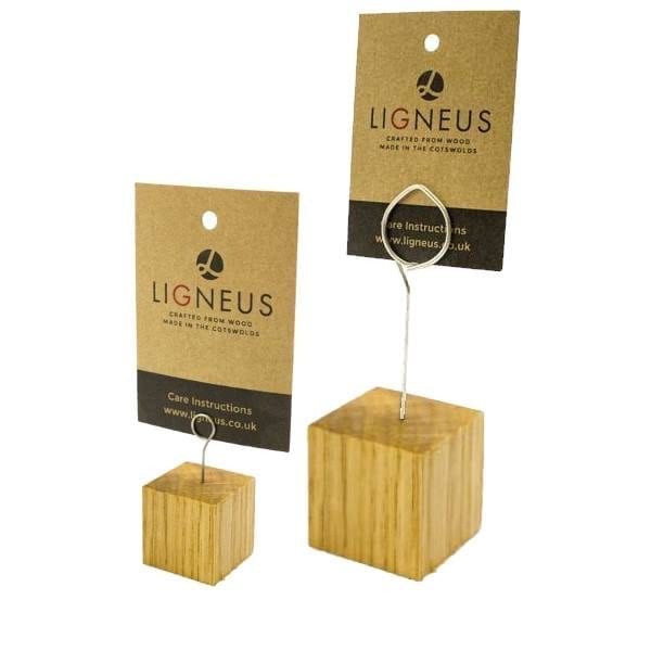 oak cube ticket holders selection plain Oak Cube Ticket Holder with Coiled Ring selection plain