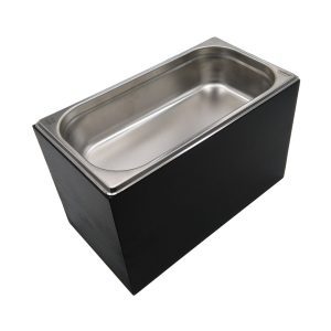 Black GN1/3 Gastronorm Painted Ply Box Display Unit 325x176x208