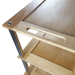 Bourton Lacquered Oak Hospitality Trolley detail
