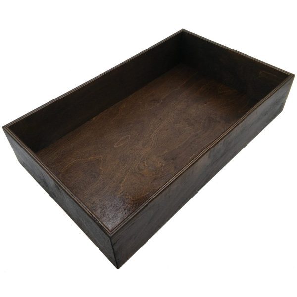 Dark Brown 138mm GN11 Gastronorm ply box display unit plain Dark Brown 138mm GN11 Gastronorm ply box display unit plain