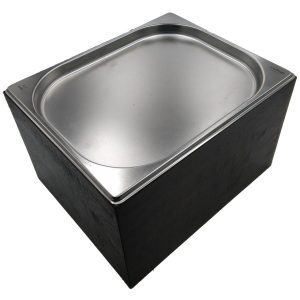 Dark Brown 208mm GN12 Gastronorm ply box display unit with gastronorm plain