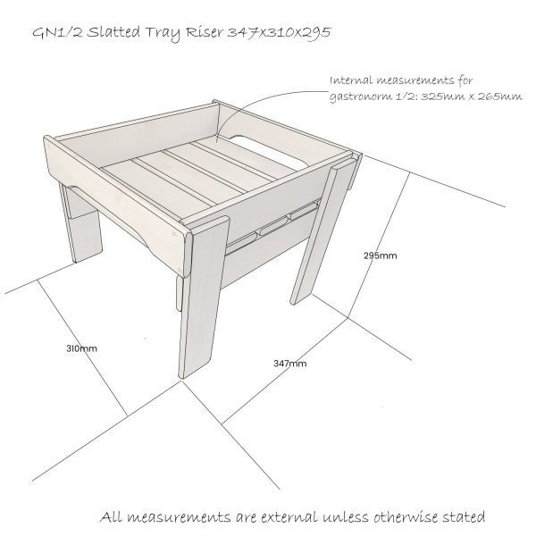 GN1-2 Slatted Tray Riser 347x310x295 Schematic GN1-2 Slatted Tray Riser 347x310x295 Schematic