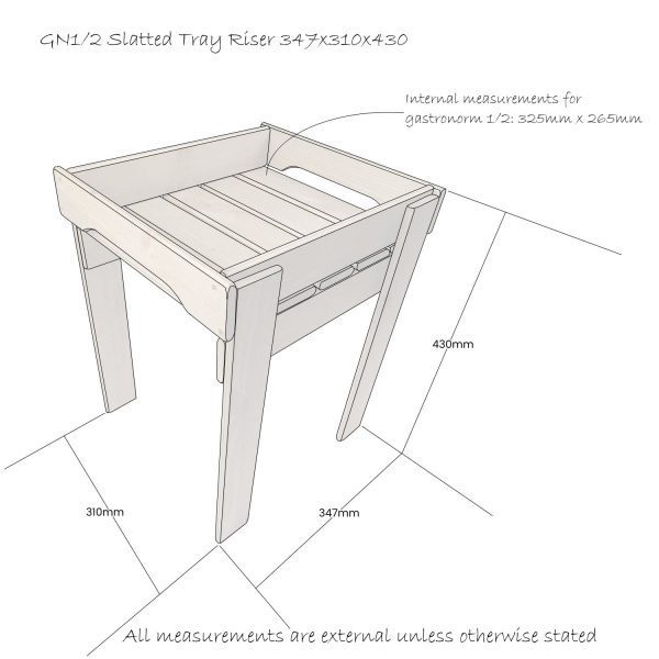 GN1-2 Slatted Tray Riser 347x310x430 Schematic GN1-2 Slatted Tray Riser 347x310x430 Schematic