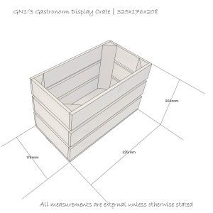 GN13 Gastronorm display crate crate 325x176x208 Schematic