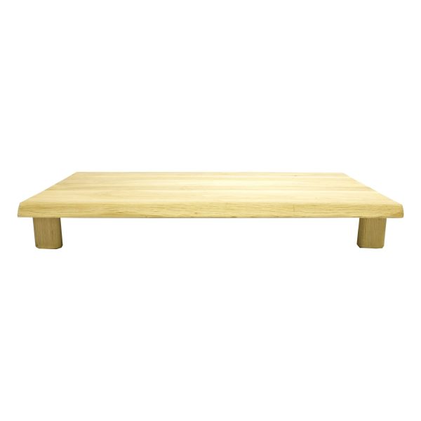 Lacquered 60mm hewn oak table riser Lacquered Hewn Oak Table Riser 550x300x60
