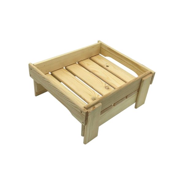 Natural GN1/2 Rustic Slatted Tray Riser 325x265x160