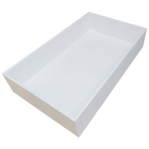 White 138mm GN11 Gastronorm painted ply box display unit plain