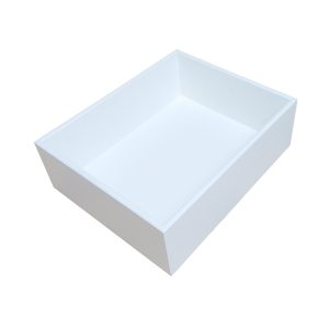 White 138mm GN12 Gastronorm painted ply box display unit plain