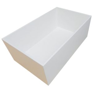 White 208mm GN1/1 Gastronorm painted ply box display unit plain