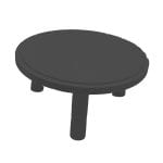 amberley grey Painted Pine Milking Stool 290Dx140