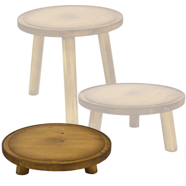 low 70mm pine milking stool in set low 70mm pine milking stool in set