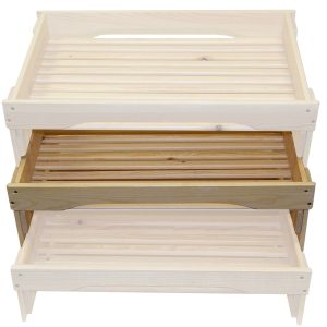 medium GN1/1 rustic slatted tray riser in set
