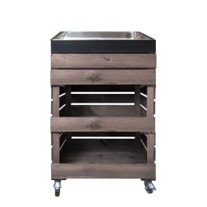 Rustic Crate Gastronorm Trolley with Drop Fronts