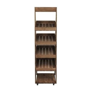 1800mm 4-tier slanted wooden a-frame display stand front view