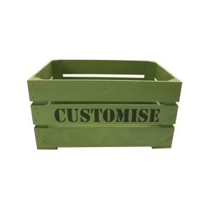 Painted Bespoke Stencil Crate 500x370x250