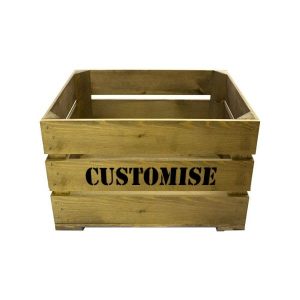 Rustic Bespoke Stencil Crate 500x370x250