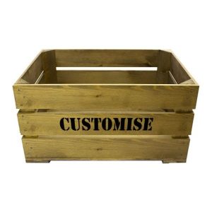 Rustic Bespoke Stencil Crate 600x370x250