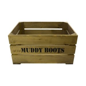 Rustic Muddy Boots Crate 600x370x250