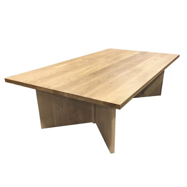 9ft broadway oak table angle view 9ft broadway oak dining table angle view