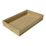GN1/1 Natural ribbed oak stacker box 530x325x80