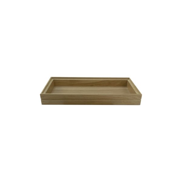GN1/3 Natural ribbed oak stacker box 325x175x40 side view GN1/3 Natural ribbed oak stacker box 325x175x40 side view