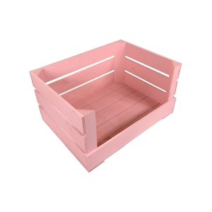 Pink 500mm Drop Front Painted Crate