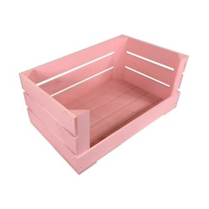 Pink 600mm Drop Front Painted Crate