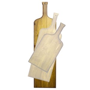 distressed large wine bottle paddle in SET