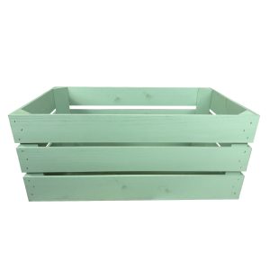 tetbury green 600mm painted crate front view
