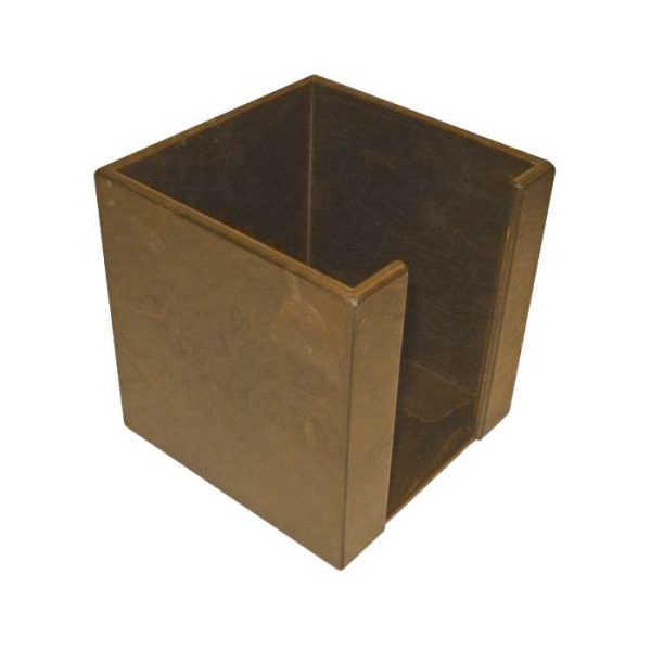 Rustic Brown stained birch ply napkin holder 200x200x200