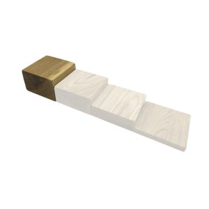 oiled rustic block riser 145x145x95 in set