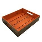orange Colour Burst Slatted Tray 375x290x80