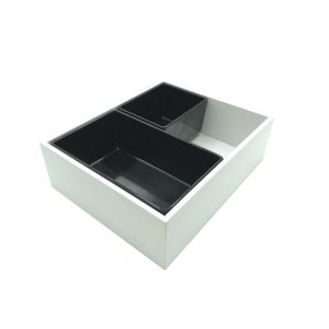 white Painted Ply Double Crock Housing 350x283x106 with crocks
