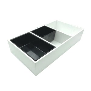 white Painted Ply Triple Crock Housing 530x283x106 with crocks