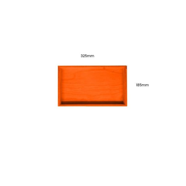 Orange Painted Birch Ply Box Tray 325185 Orange Painted Birch Ply Box Tray 325185