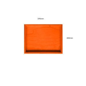 Orange Painted Birch Ply Box Tray 375290 Orange Painted Birch Ply Box Tray 375290