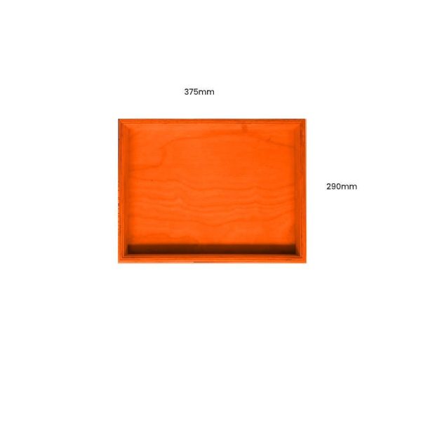 Orange Painted Birch Ply Box Tray 375290 Orange Painted Birch Ply Box Tray 375290