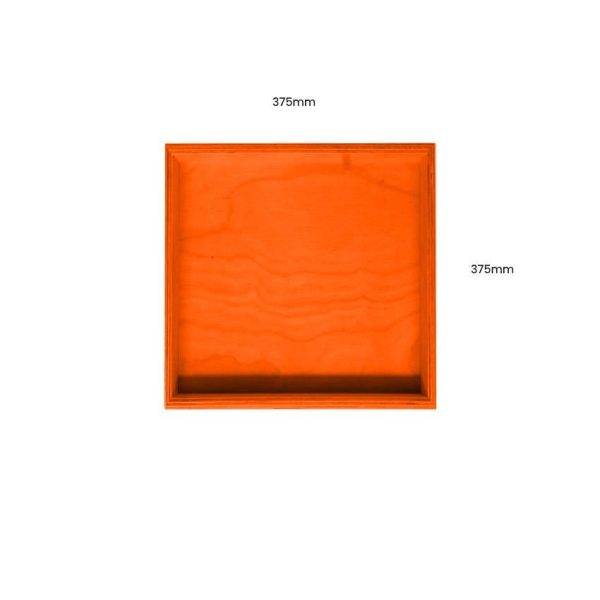 Orange Painted Birch Ply Box Tray 375375 Orange Painted Birch Ply Box Tray 375375