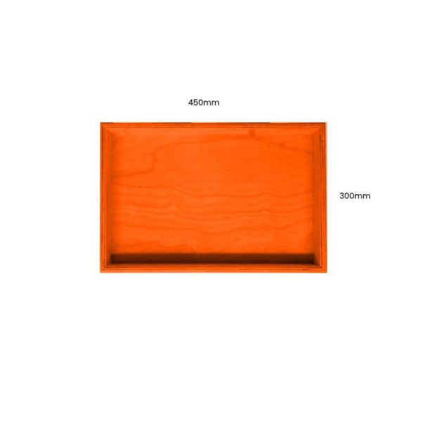 Orange Painted Birch Ply Box Tray 450300