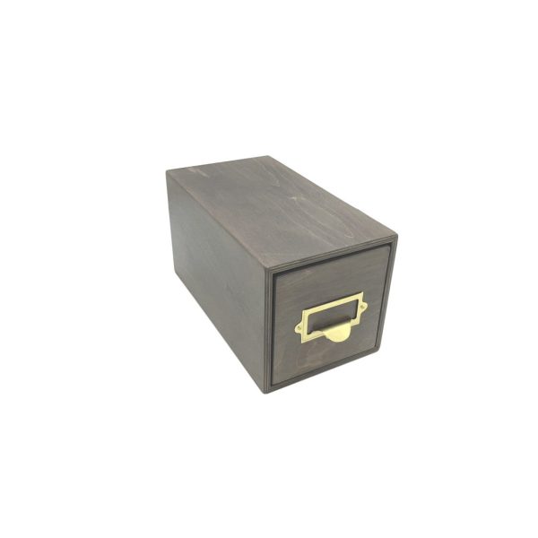 Rustic Brown single bread bin 170x310x170 with brass ticket handle Rustic Brown single bread bin 170x310x170 with brass ticket handle