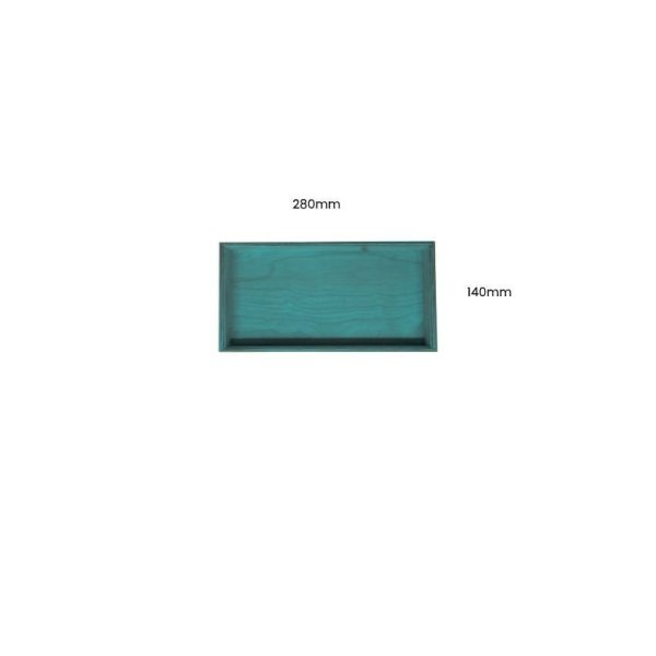 Turquoise Painted Birch Ply Box Tray 280140 Turquoise Painted Birch Ply Box Tray 280140