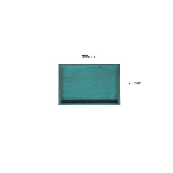 Turquoise Painted Birch Ply Box Tray 300200 Turquoise Painted Birch Ply Box Tray 300200